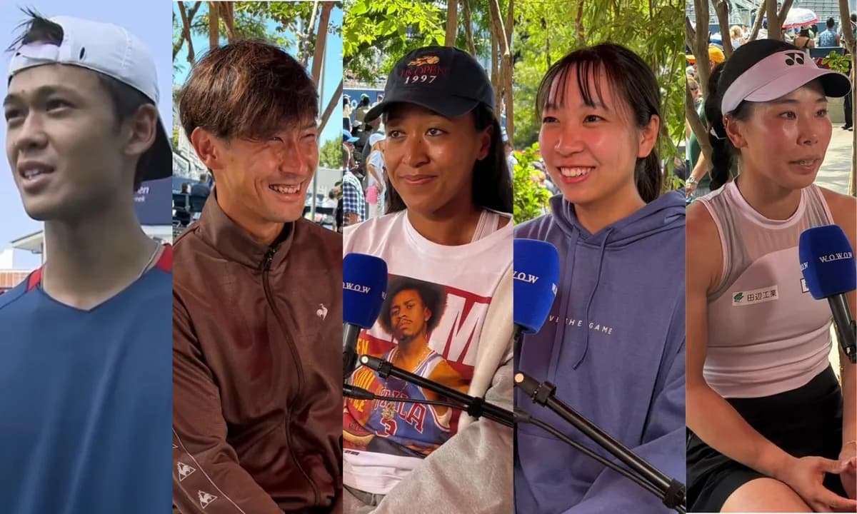 全米オープンテニス8月30日開幕、WOWOWが大坂なおみら日本勢5選手のインタビューを公開
