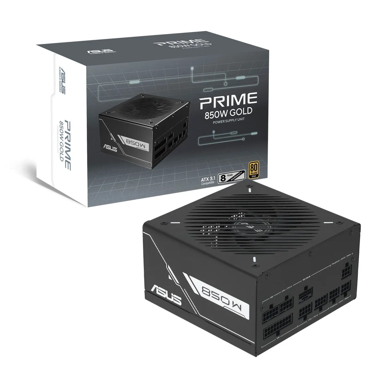 ASUS、ATX 3.1&PCIe 5.1対応の電源ユニット「Prime Gold」シリーズを発表