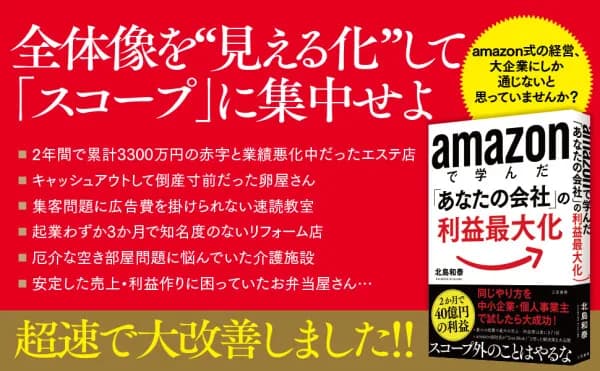 三笠書房、北島和泰著『amazonで学んだ「あなたの会社」の利益最大化』を8月20日に発売