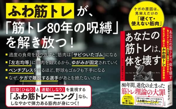 武富ゆうすけ著『あなたの筋トレは、体を壊す 整えながら鍛える「ふわ筋トレ」の身体革命!』が電子書籍で配信開始