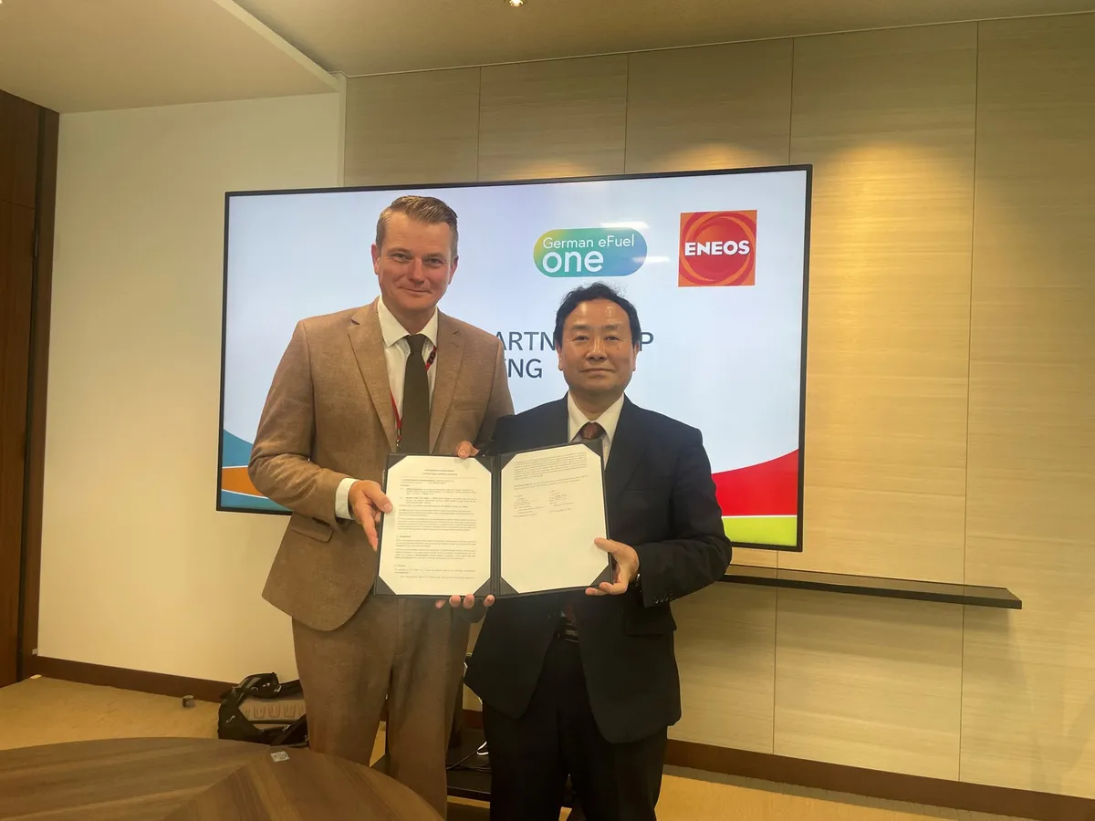 ENEOSとGerman eFuel One、合成燃料の日本導入に向けた戦略的協業を開始